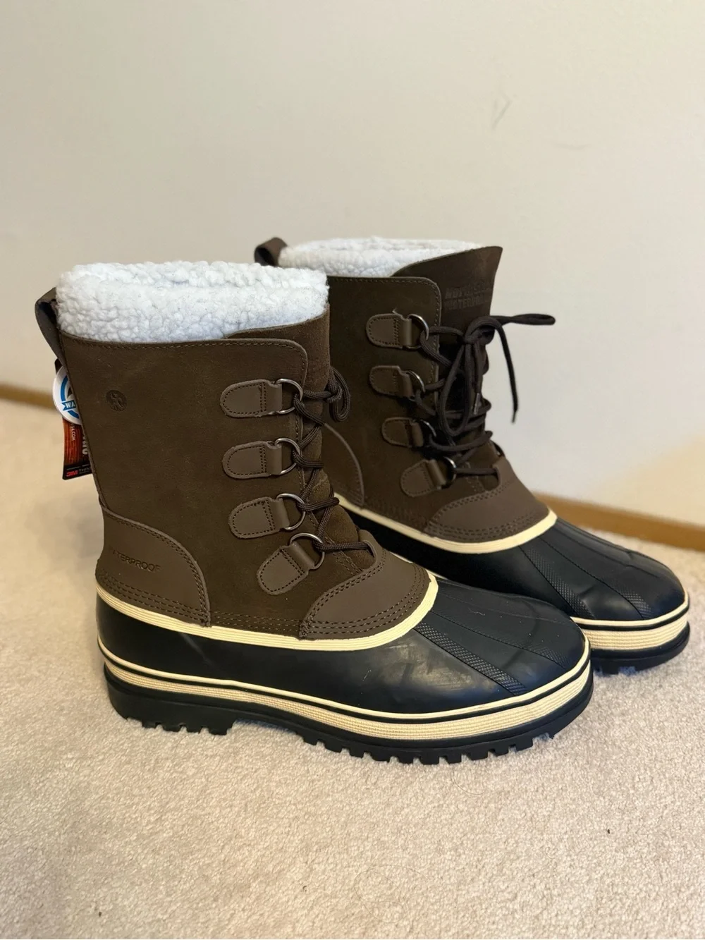 Men's Insulated Brown Suede waterproof Boots size 11